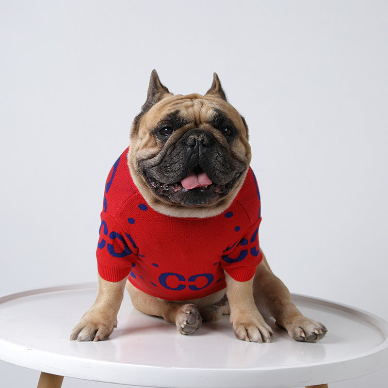 Pet Sweater Thickening Red