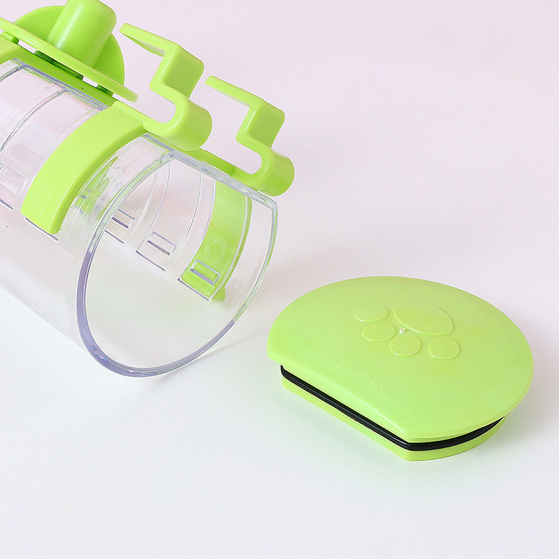Pet Food Bowl Water Bottle Dispenser