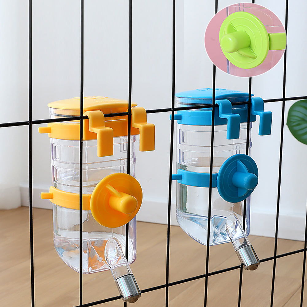 Pet Food Bowl Water Bottle Dispenser