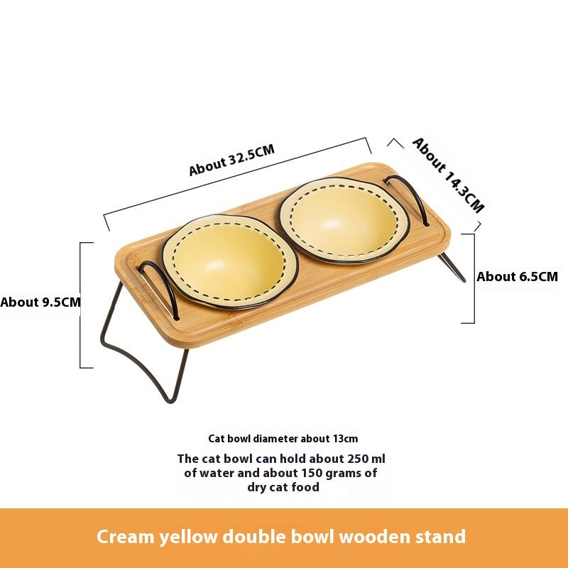 Multi-functional Ceramic Cat Bowl