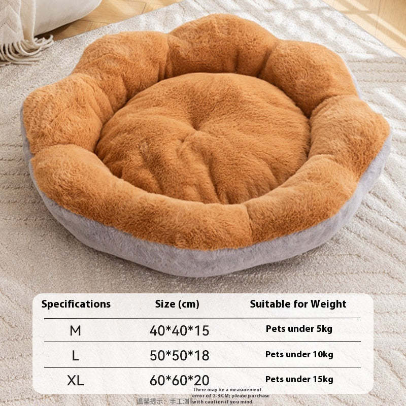 Thick Warm Cat Plush Round Nest