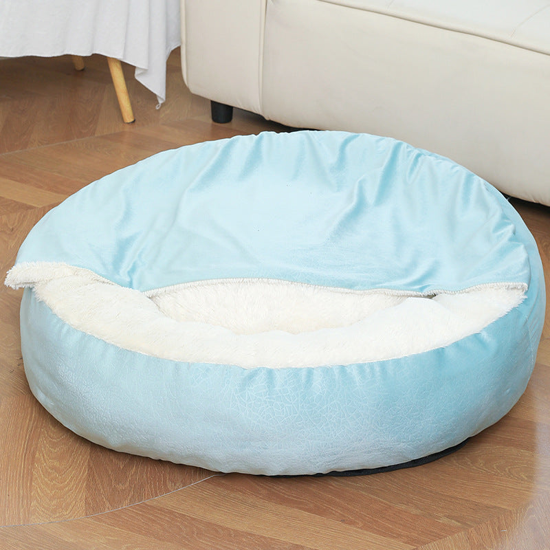 Orthopedic Dog Bed With Hooded Blanket