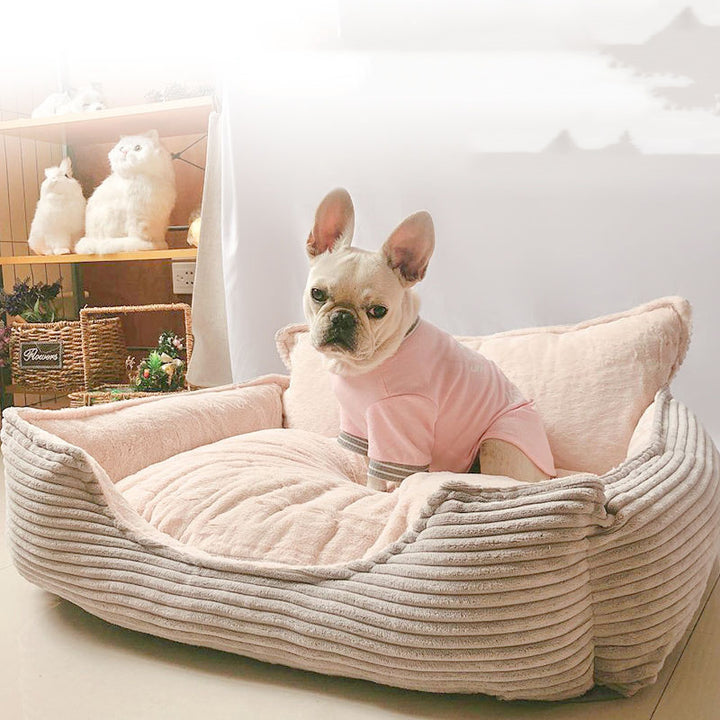 Removable And Washable Plush Dog Bed