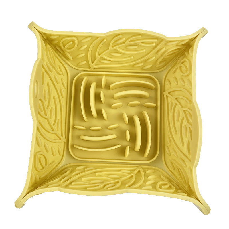 Pet Silicone Foldable Slow Feeding Bowl