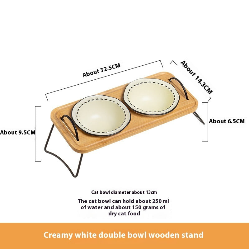 Multi-functional Ceramic Cat Bowl