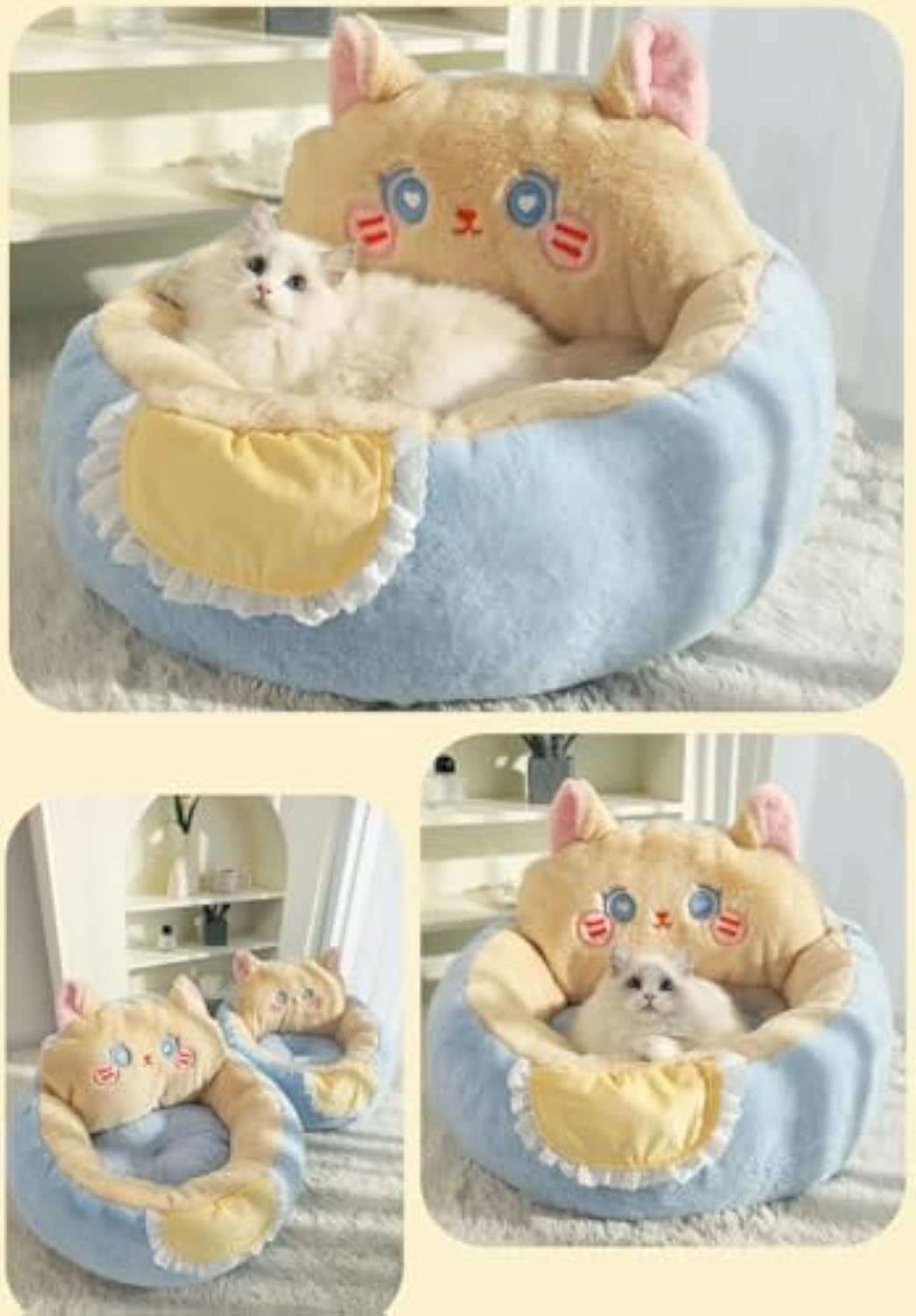 Removable Washable Cushioned Pet Bed