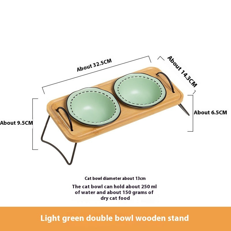 Multi-functional Ceramic Cat Bowl