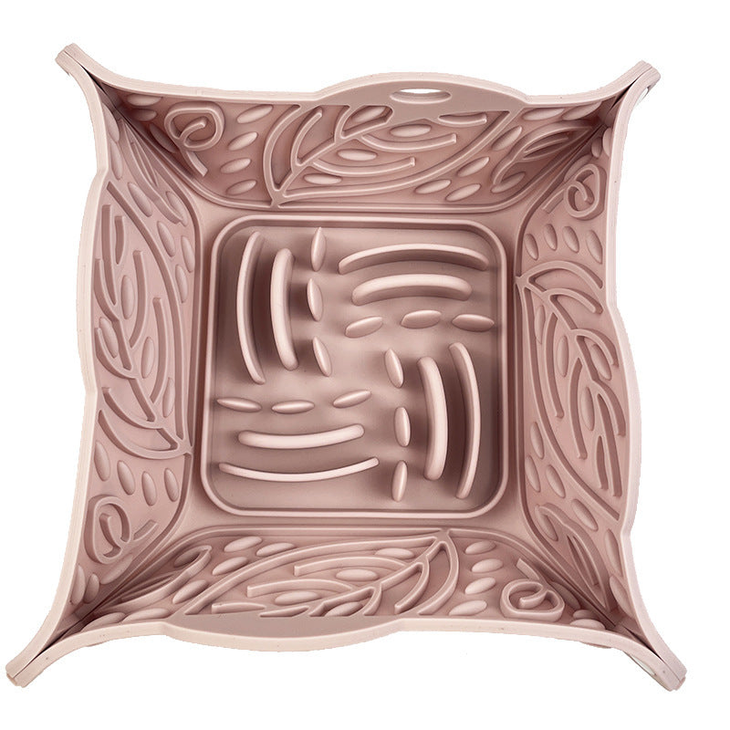Pet Silicone Foldable Slow Feeding Bowl