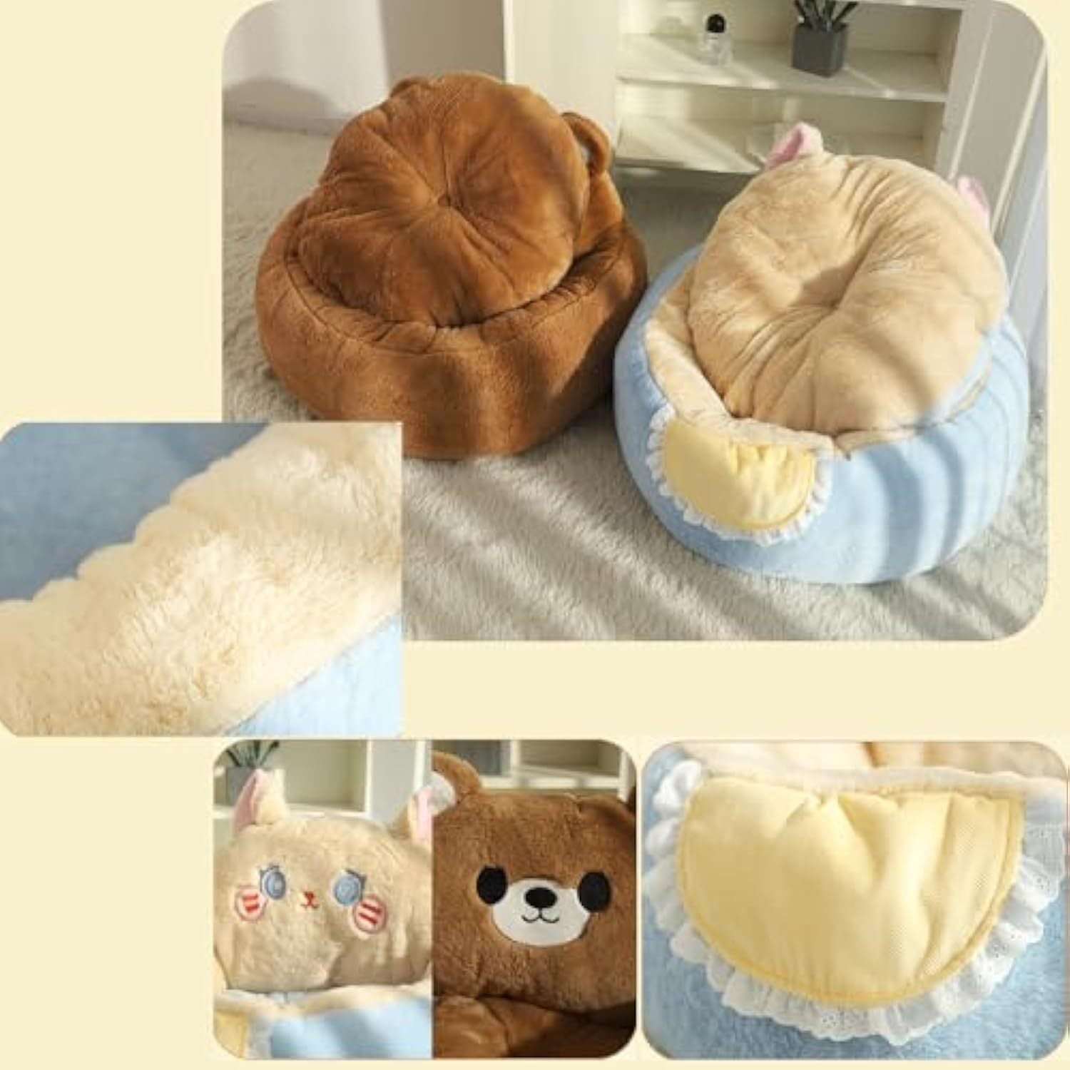 Removable Washable Cushioned Pet Bed
