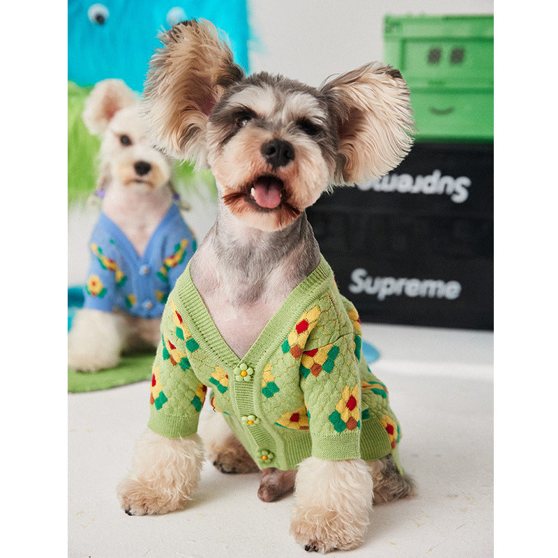 Pet Dog Sweater Cardigan